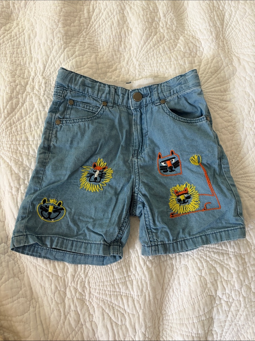 Stella McCartney Kids Pale Blue Denim Shorts